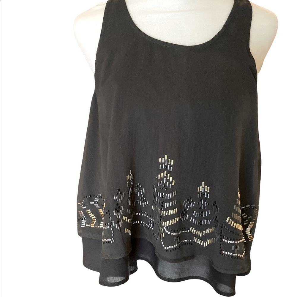 Hollister Charcoal tank with embellishments